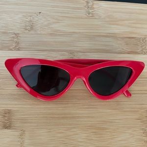 Red Cat Eye Style Sunglasses